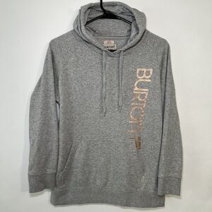 Burton Hoodie Sweatshirt Womens Size M Medium Gray Fleece Ski Snowboarding EUC